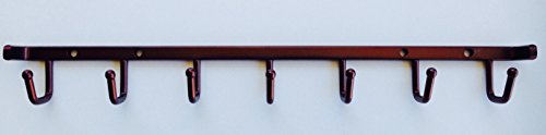 Wall Mount Stationary Belt / Necklace Organizer Rack, 14" Bronze