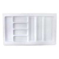 DROS White Cutlery Tray Insert Utensil Drawer Divider Organiser for 830-900mm Width Drawer ABS 8 compartments New