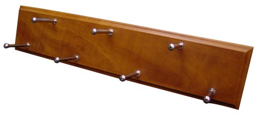 Easy Track RA1202-C Molded Wood Belt Rack, Cherry, 7 Hooks