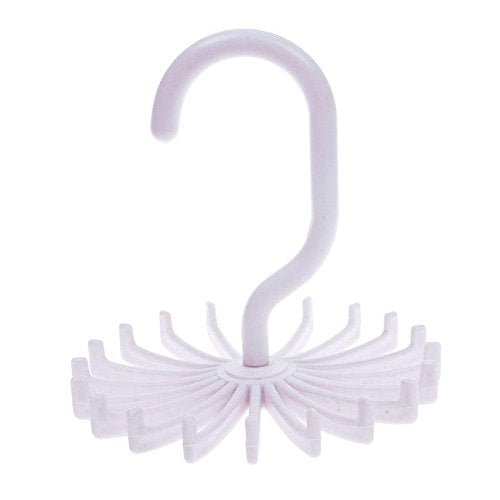 CrazyDeal Spontaneous unaffectedAdjustable Rotating Neck Tie Rack Hanger Holds 20 Necktie Shawl Scarf Organizer