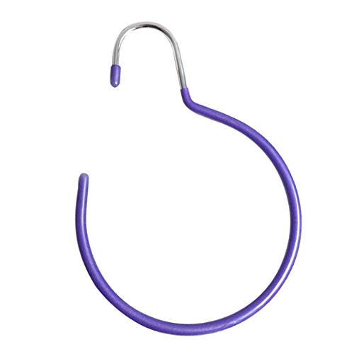 Flameer Metal Loop Scarf Hanger, Closet Organization Storage Holder for Scarves, Ties, Shawls, Belts,Clothes Accessories - Purple