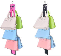 Spacehome@ Handbag Holder Shelf Hanger Rack Hanging Closet Organizer for Purses, Handbags, Satchels, Backpacks, Scarves, Pashminas, Slings, Closet Accessories (White, 10 hooks(double-side))