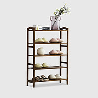 SH-xiejia 5-Tier Natural Bamboo Wooden Simple Full Board Shoe Rack Shelf Holder Storage Organizer Multifunctional Shelf for Hallway Bathroom Living Room ?49/69 26 102CM? (Size : 4926102CM)