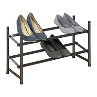 Richards Homewares Stackable Telescoping Shoe Rack-Metallic Bronze,