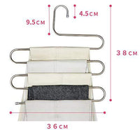 Best seller  lef 3 pack s type stainless steel hangers for space consolidation scarfs closet storage organizer for pants jeans ties belts towels