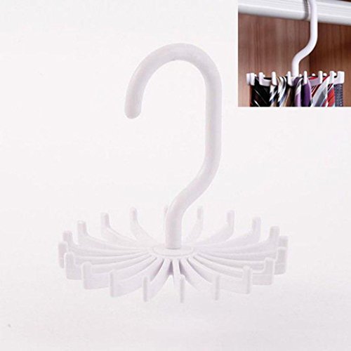 Muangan Rotating 20 Hooks Belt Scarves Men Tie Holder Rack Organizer
