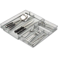 Honey-Can-Do Steel Mesh 7-Compartment Expandable Cutlery and Utensil Organizer Tray
