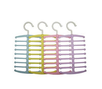 Jackie 2 packs Multifunction Plastic Flocking Creative Rack Tie Scarf Hanger/Holder/Organizer