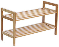 Oceanstar 2-Tier Bamboo Stackable Shoe Rack