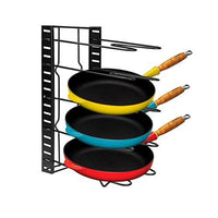 Pot Organizer,Cookware Pan Organizer Holder Rack,Heavy Duty Adjustable Cabinet Pantry Pot Lid Organizer Holder Rack Storage for Cutting Board Roasting Frying Pans,Total 5 Compartments By Meleg Otthon