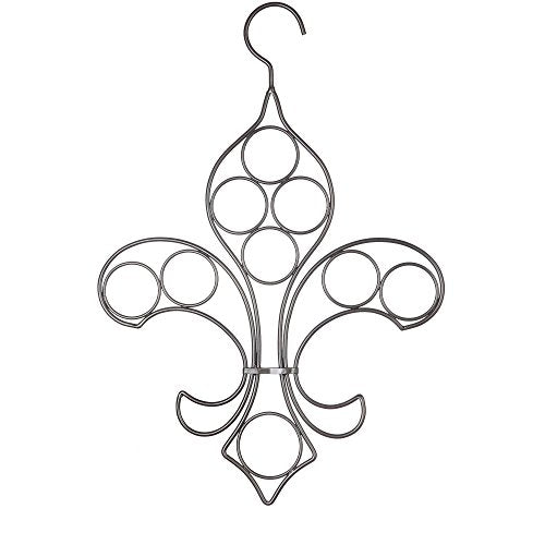 Fleur De Lis Scarf Organizer in Pewter