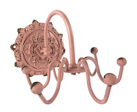 NIKKY HOME Decorative Necklace Holder Pewter Wall Mounted Jewelry Display Hooks Rack, Pink