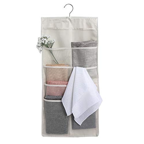 YJYdada Home Double Side Underwear and Socks Hanging Mesh Organizer Storage Bag (White)