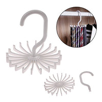 CCNN Home Rotating 20 Storage Rack Hooks Belt Scarves Men Neck Tie Holder Rack Hanger Organizer