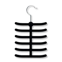 Honey-Can-Do HNG-01955 Velvet Touch Tie Hanger, 2-Pack, Black