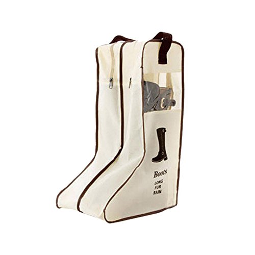 Portable Shoes Boots Storage Bag Dustproof Protector Box Container Foldable Travel Long Shoe Boots Cover Organizers Carrying Holder Tote Shoescase Space Saver Bag Non-Woven Fabric with Clear Window