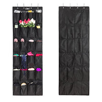 Colleer Hanging Jewelry Organizer, Dual Sided Closet Organizers, Earrings Bracelet Necklace Socks Pantyhose Storage Display Bag (Black?24 Pocket Shoes Organizer?)