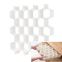 Na.c health 8Pcs Honeycomb Drawer Divider Closet Storage Organizer for Socks Hosiery Underwear Lingerie Ties Handkerchiefs Cosmetic (White)