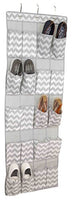 Home Basics Chevron Collection Storage and Organization (20 Pocket Over the Door Shoe Holder)