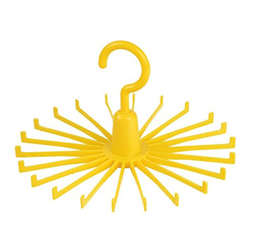 Vi.yo Rack Hanger Organizer Tie Belt Scarf Holds for Closet Organizer Storage X 1Pcs?Yellow?