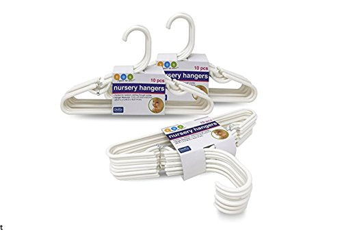 Delta White Nursery Hangers 30 Pack For Baby, Toddler, Kids, Children (3 Packs of 10)