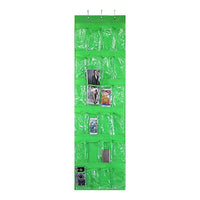 Whitelotous 24 Pockets Hanging Organizer Shoes Bag Holder Room Door Back Debris Storage Bags (Green)