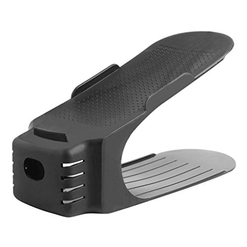 Slowslient Shoe Slots Organizer - Space Saver Rack Holder-1PC (Black)