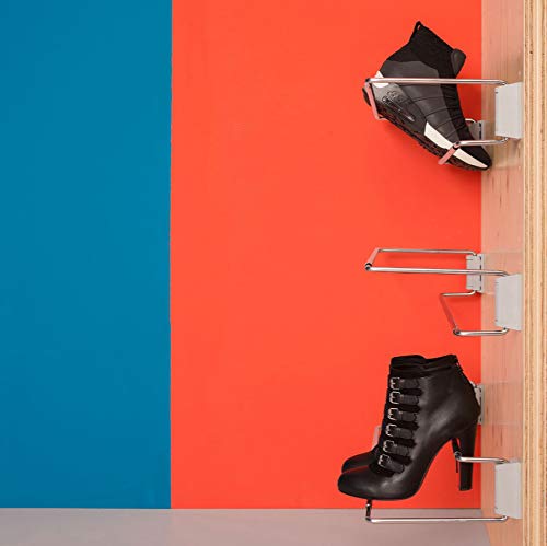 Wood Technology Adjustable Width Shoe Racks - Set of 6