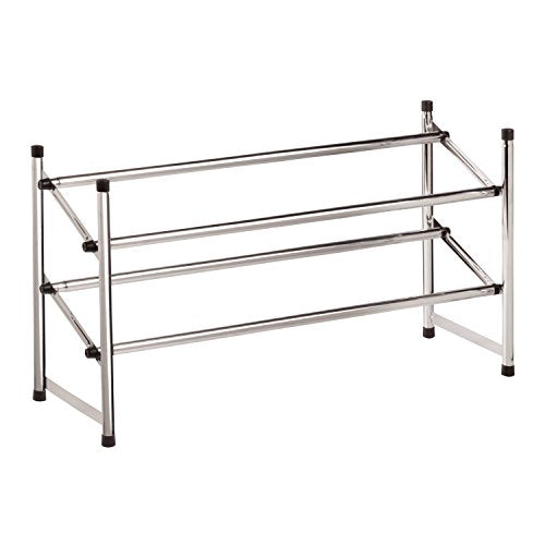 Honey-Can-Do SHO-01170 Expandable Shoe Rack, Chrome