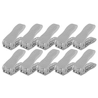 Cocoarm Shoe Slots Organizer Double Layer Adjustable Shoes Rack Space Saver Saver Plastic Shoe Storage Holder, No Assembly Required, 10 Piece Set(10 pcs-Gray)