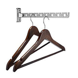 Budget catanexus hanger holder stainless steel wardrobe organizer wall mounted clothes bar folding garment drying rack with swing arm hook closet storage organizer for laundry room bedrooms bathrooms