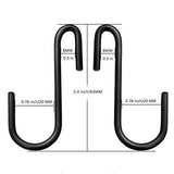 Select nice 30 pack esfun heavy duty s hooks black s shaped hooks hanging hangers pan pot holder rack hooks for kitchenware spoons pans pots utensils clothes bags towels plants