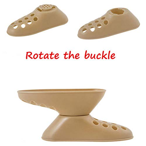 Aosreng Portable Plastic Display Space Saving Storage Shoes Rack Holder Organizer Closet Gray