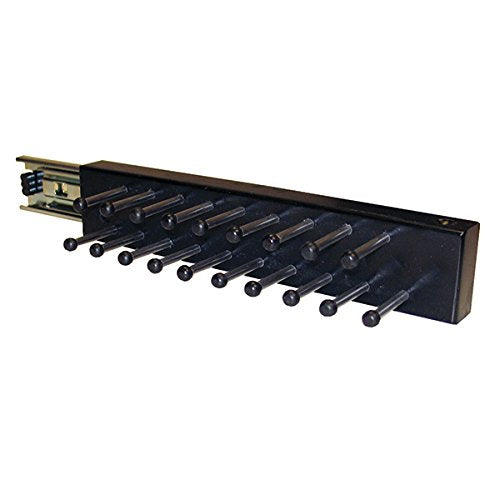 Rev-A-Shelf CWSTR-14B-1 14in Maple Tie Rack Black Side Mount