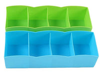 BleuMoo Plastic Foldable Drawer Closet Underwear Bra Sock Ties Organizer Storage Box Random Color
