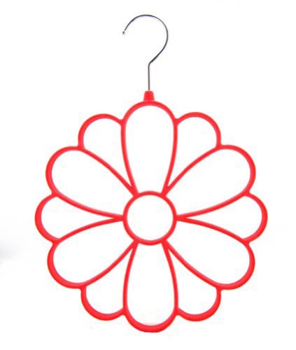 EUBUY Candy Color Multifunction Tie Belt Jewelry Scarf Scarves Hanger Holder Organizer Storage Closet (Red)