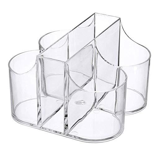 Tiger Chef 5 Compartment Clear Utensil Caddy. Organizer for Silverware Napkins Cups Tabletop Condiment for Dining Table Party Buffet Entertaining Picnics BBQ