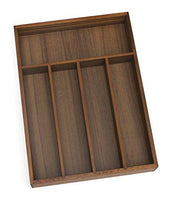 Lipper International 1076 Acacia Wood Flatware Organizer with 5 Compartments, 10-1/4" x 14" x 2"