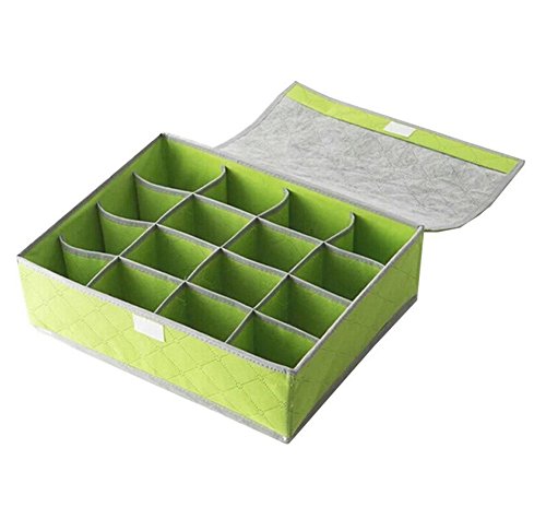 Da.Wa Foldable 16 Grid Nonwoven Underwear Sock Bra Glove Storage Organizer Box