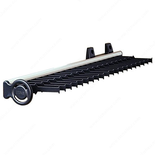 Closet Storage & Organizers Deluxe Hook Pull-Out Belt Tie Scarf Rack with Ball Bearing Slides (1, 20" (508mm) D x 3.43" (87mm) H x 3.94" (110mm) W)