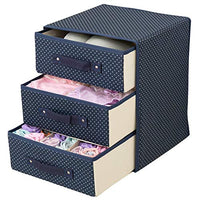 Wuyue Hua Underwear Storage Box, Oxford Cloth, Desktop Bra, Underwear, Socks, Storage Case, Drawer Type Thickening Box, Three Layers