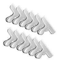 Discover the ilyever 12 pack large size 75mm stainless steel chip bag heavy duty food coffee bag clips 3 inches wide 1 inch capacity clips silver