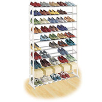 Lynk 50 Pair Shoe Rack - 10 Tier - Shoe Shelf Organizer - White