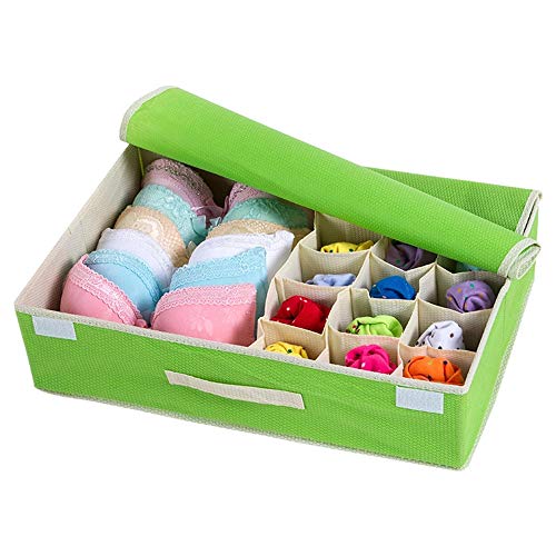BOZEVON Drawer Organisers Dividers Bra Underwear Socks Foldable Storage Box