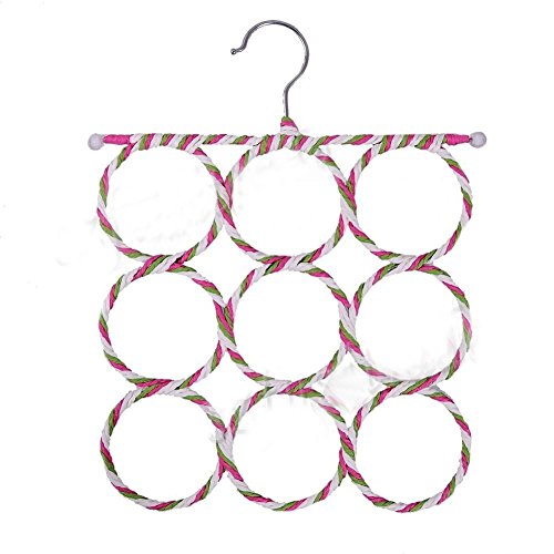 Villy Circles Scarf Holder Organizers Multifunctional Hanger Holder with 9/12/16/28 Circles (9 Holes)