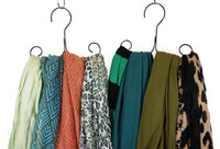 The Scarf Hanger: Accessories and Scarf Hanging Organizer Holder for Scarves (Set of 6)