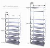 Get civilys 10 tier shoe tower rack with cover 27 pair space saving closet shoe storage boot organizer cabinet us stock black