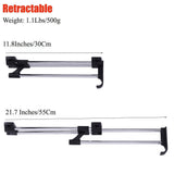 Top rated zjchao heavy duty retractable closet pull out rod wardrobe clothes hanger rail towel ideal for closet organizer polished chrome 30cm 11 8 inches
