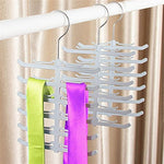 Academyus Fishbone Shape Tie Rack Belt Hanger Non-slip Multi Function Scarf Hanger Hook