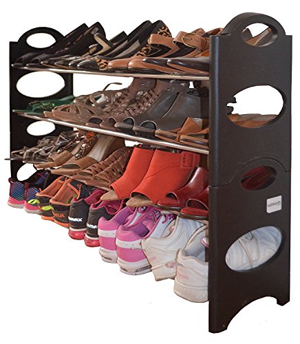 GinsonWare 4 Tiers Shoes Rack. Holds 20 Pairs of Shoes.